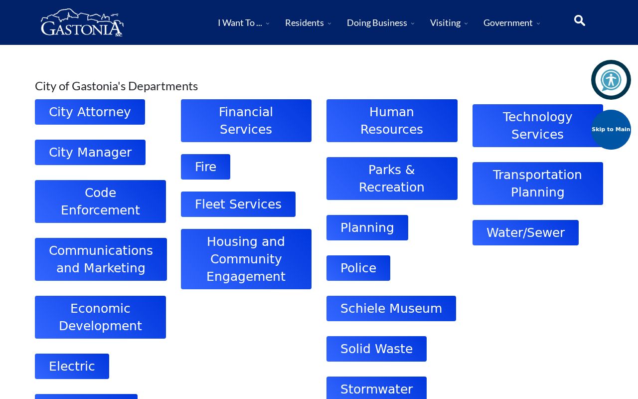 Gastonia people directories city department navigation